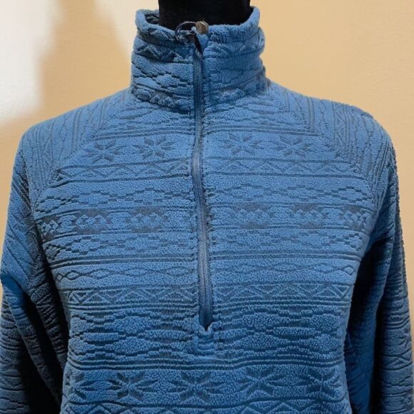 Eddie Bauer | Teal Quarter Zip Pullover Sweater, size M - Picture 5 of 16